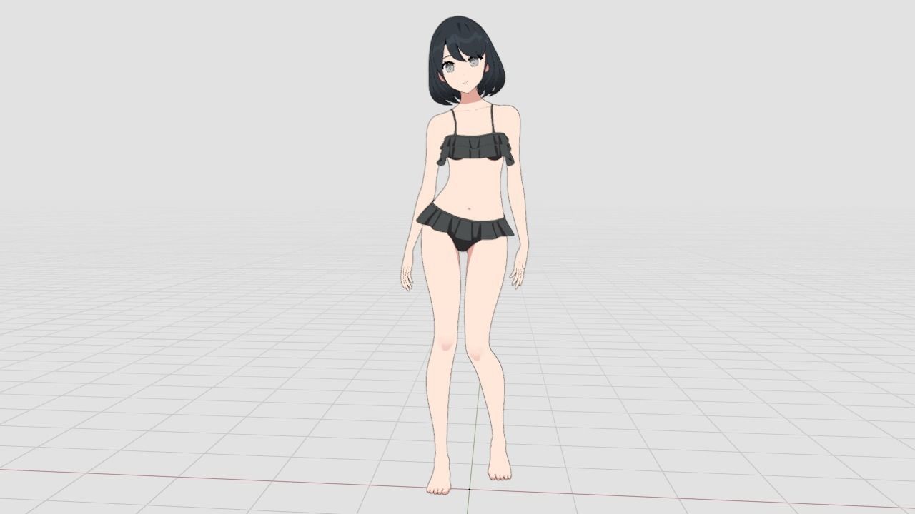 Emi - bikini girl Low-poly 3D model_22