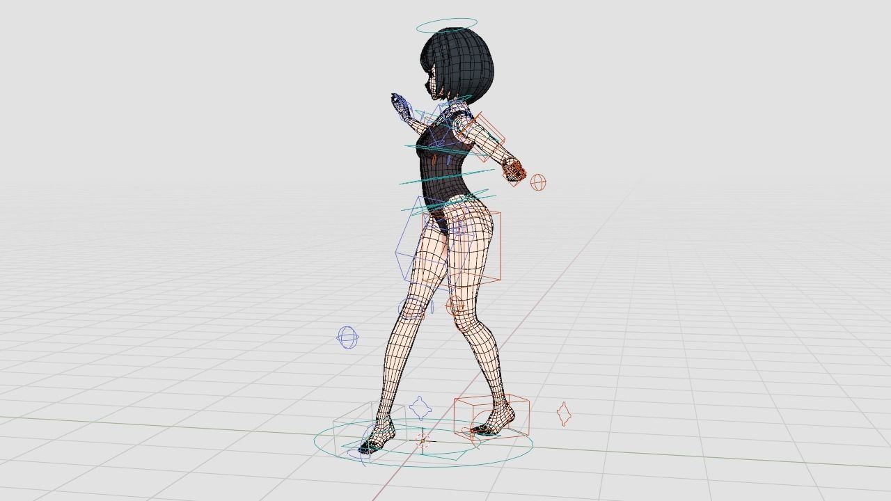 Emi - bikini girl Low-poly 3D model_3