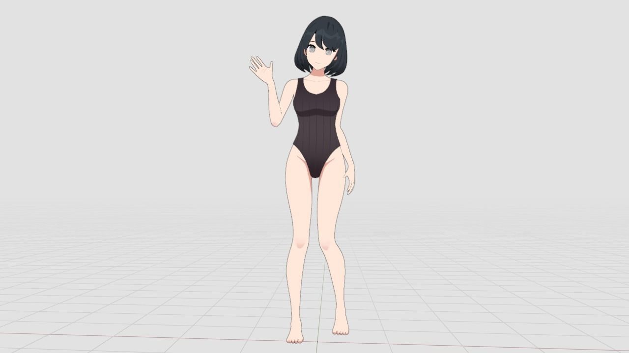 Emi - bikini girl Low-poly 3D model_24