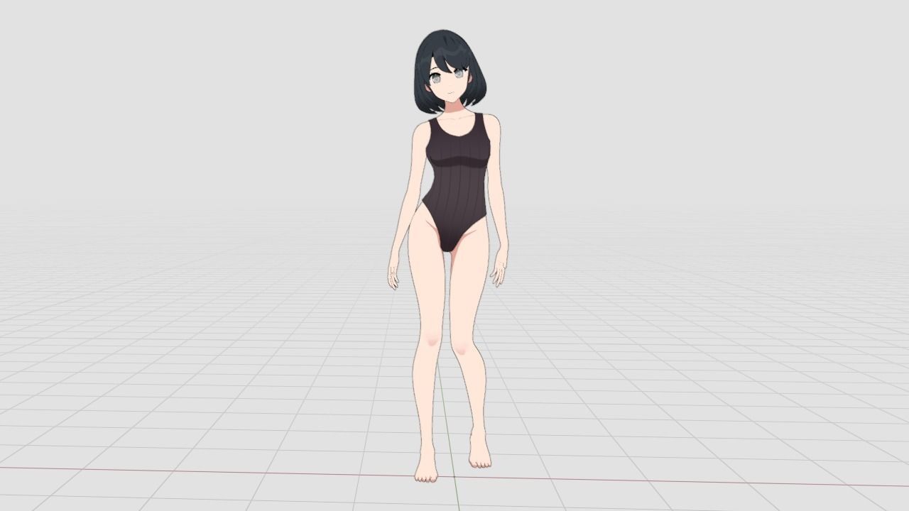 Emi - bikini girl Low-poly 3D model_21