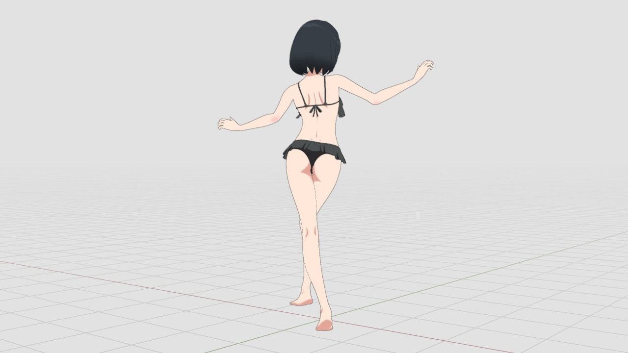 Emi - bikini girl Low-poly 3D model_18