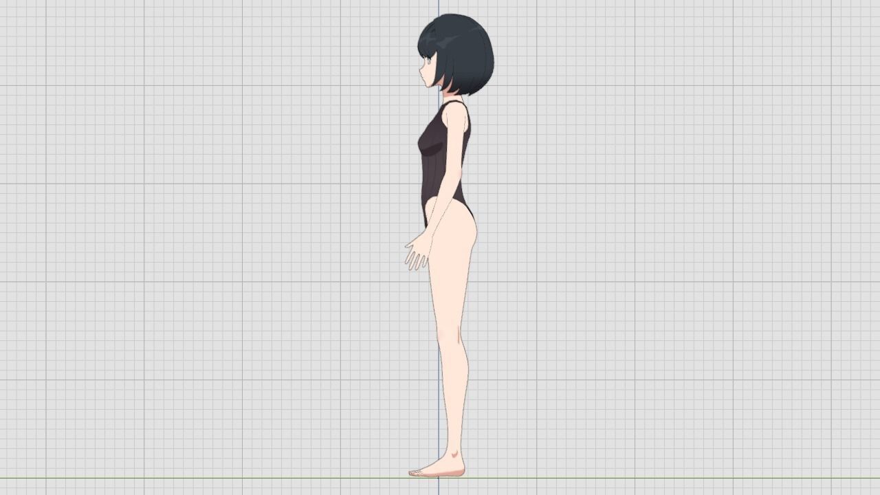 Emi - bikini girl Low-poly 3D model_10