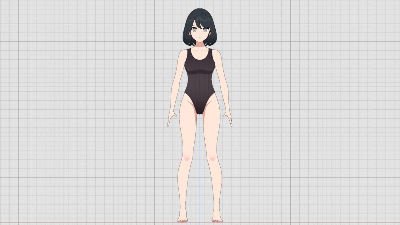 Emi - bikini girl Low-poly 3D model_9