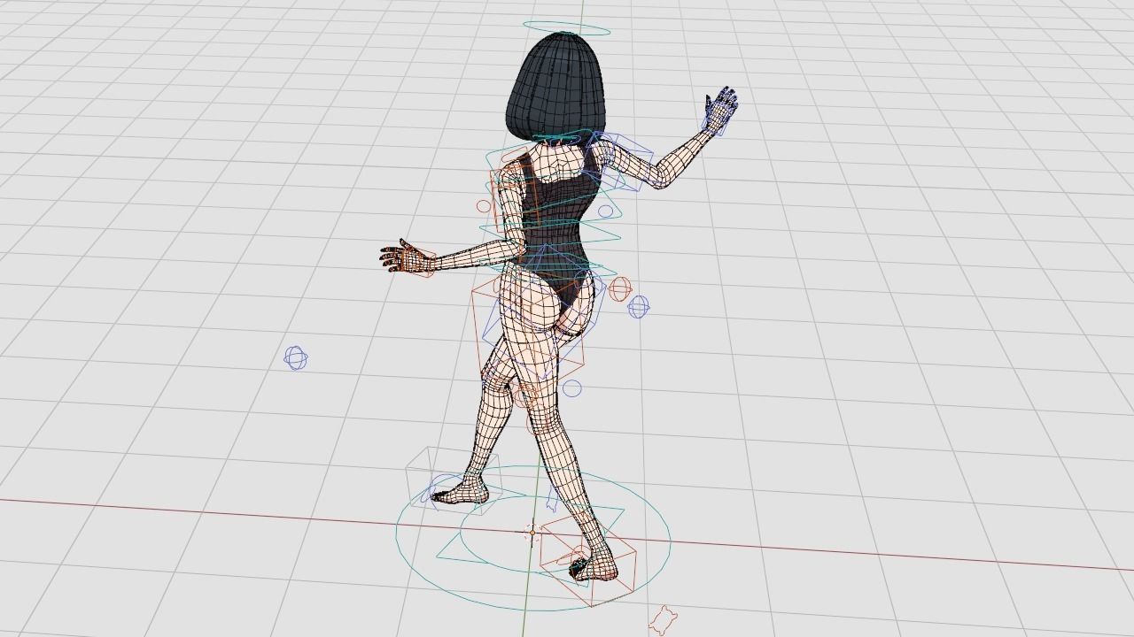 Emi - bikini girl Low-poly 3D model_2