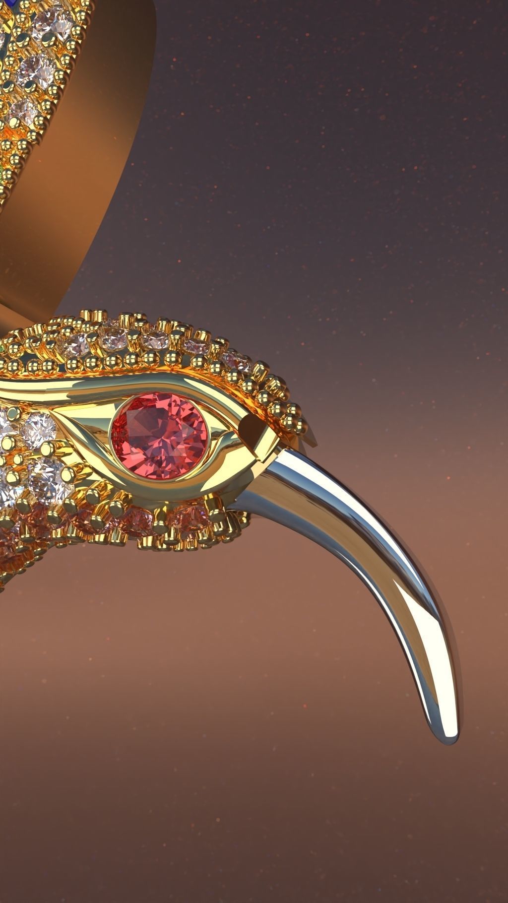 Humming Bird Pendant 3D print model_6