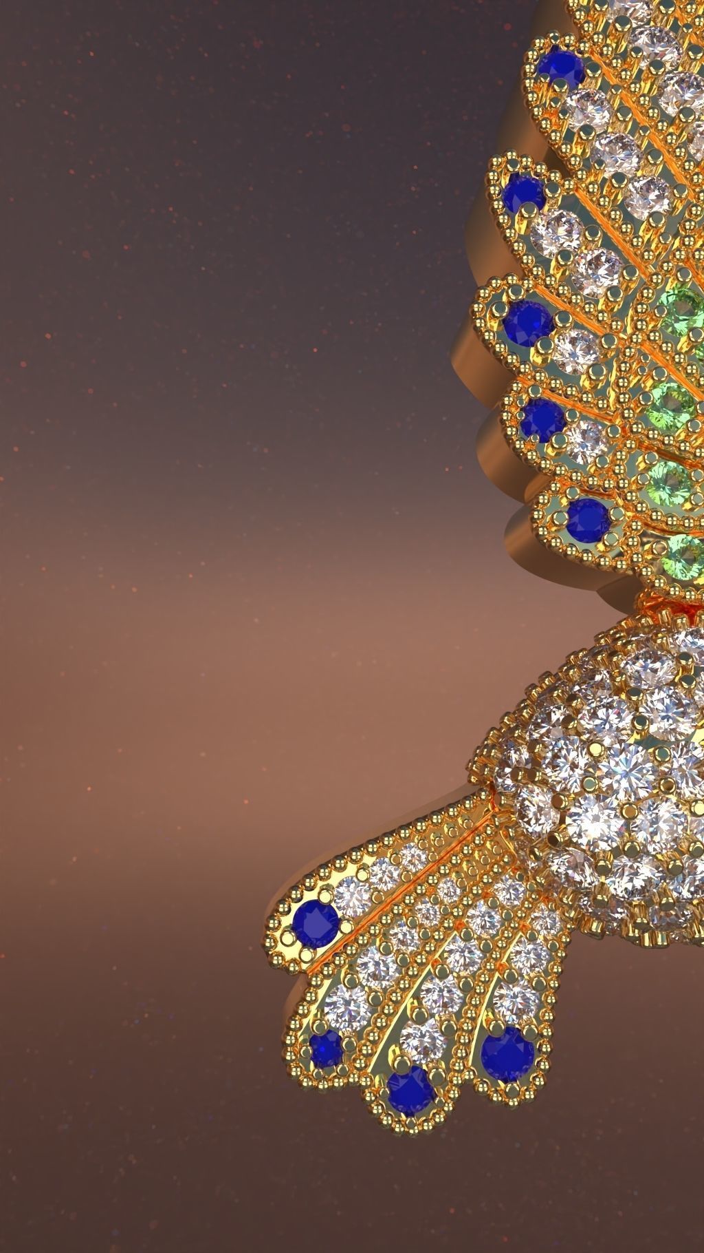 Humming Bird Pendant 3D print model_8