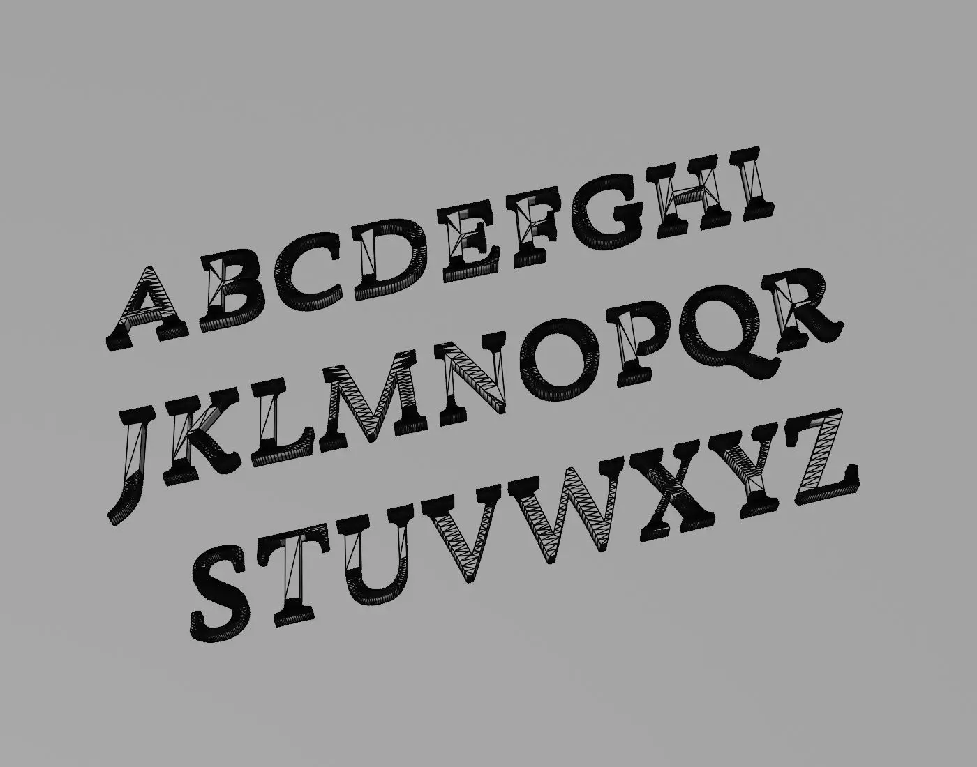 VollkornMediumItalic 3D print model_0