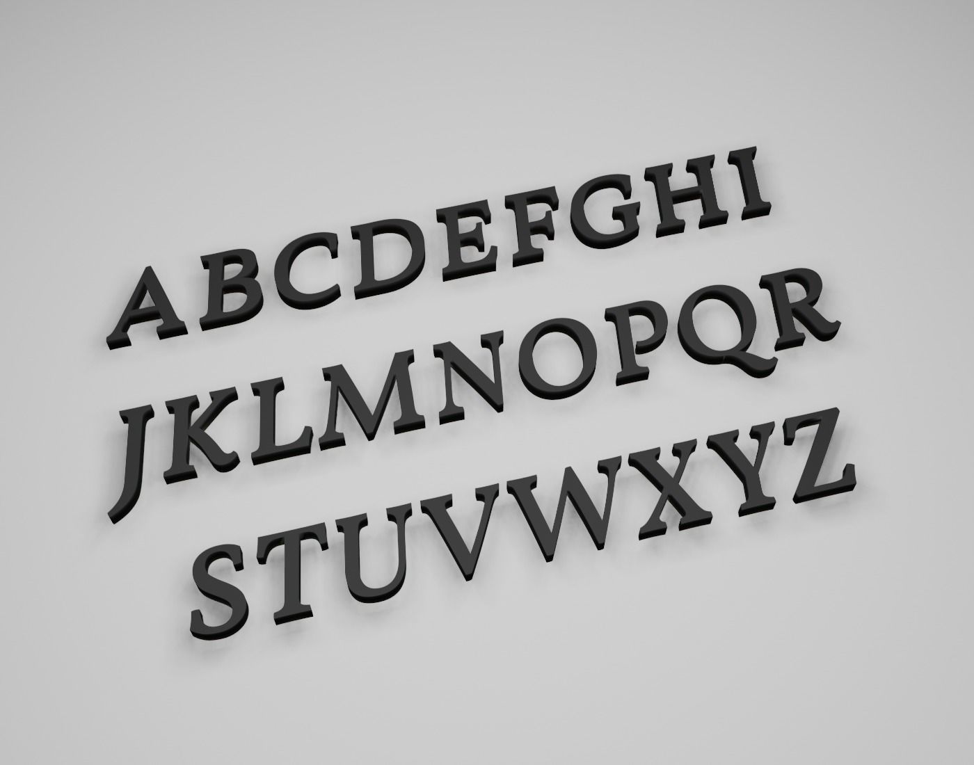 VollkornMediumItalic 3D print model_1