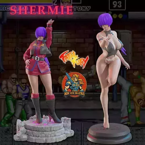 Shermie from KOF Fatal Fury 3d printing STL files by ARK 3D print model