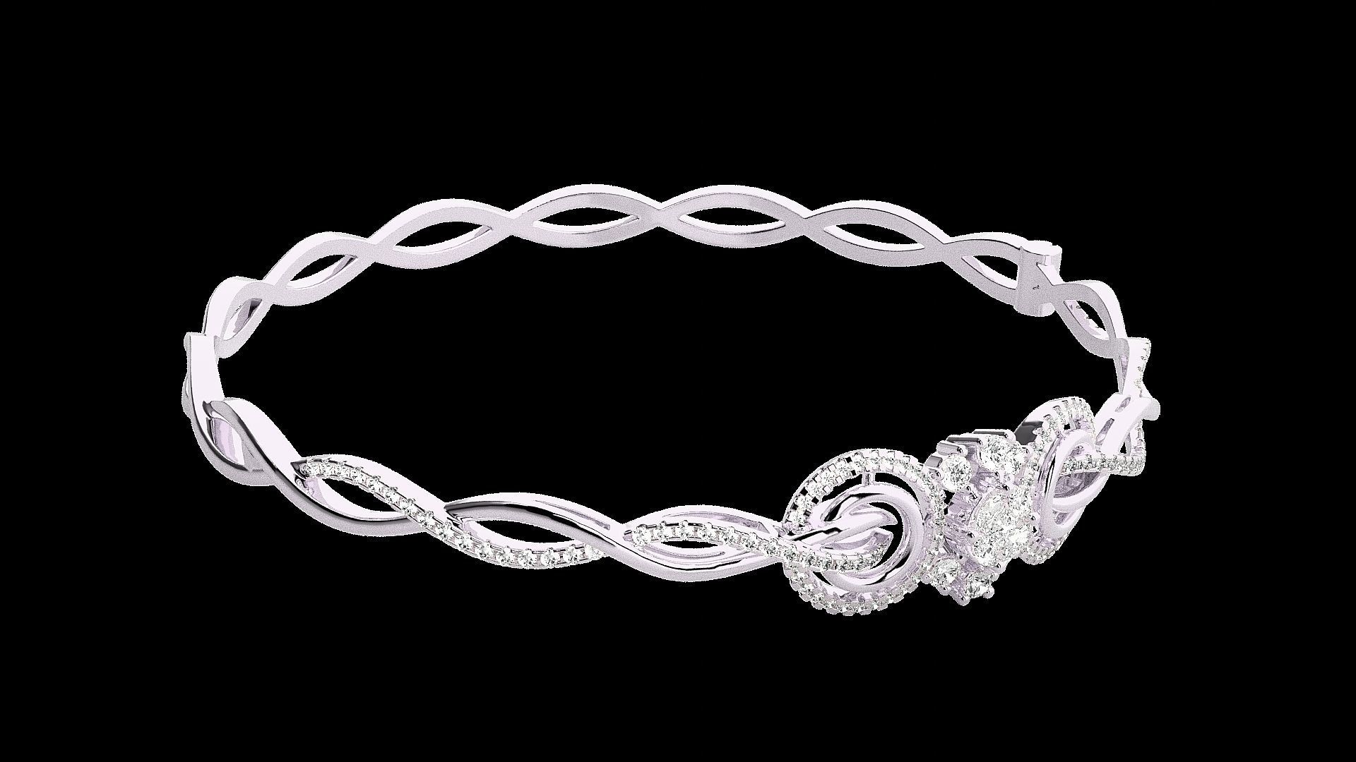 Diamond Bracelet Renders 3dm stl gem map 3D print model_10