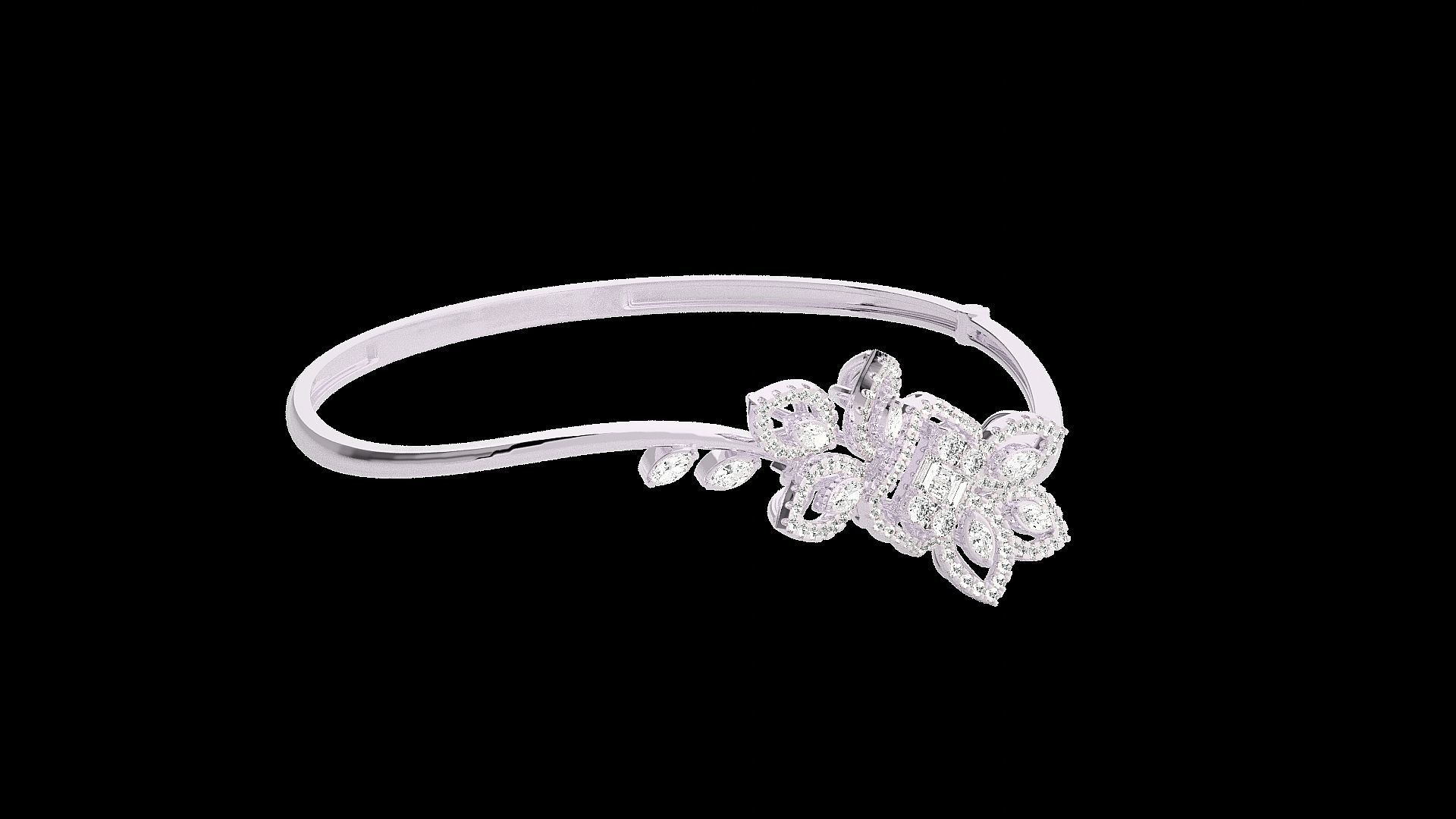 Diamond Bracelet Renders 3dm stl gem map 3D print model_10