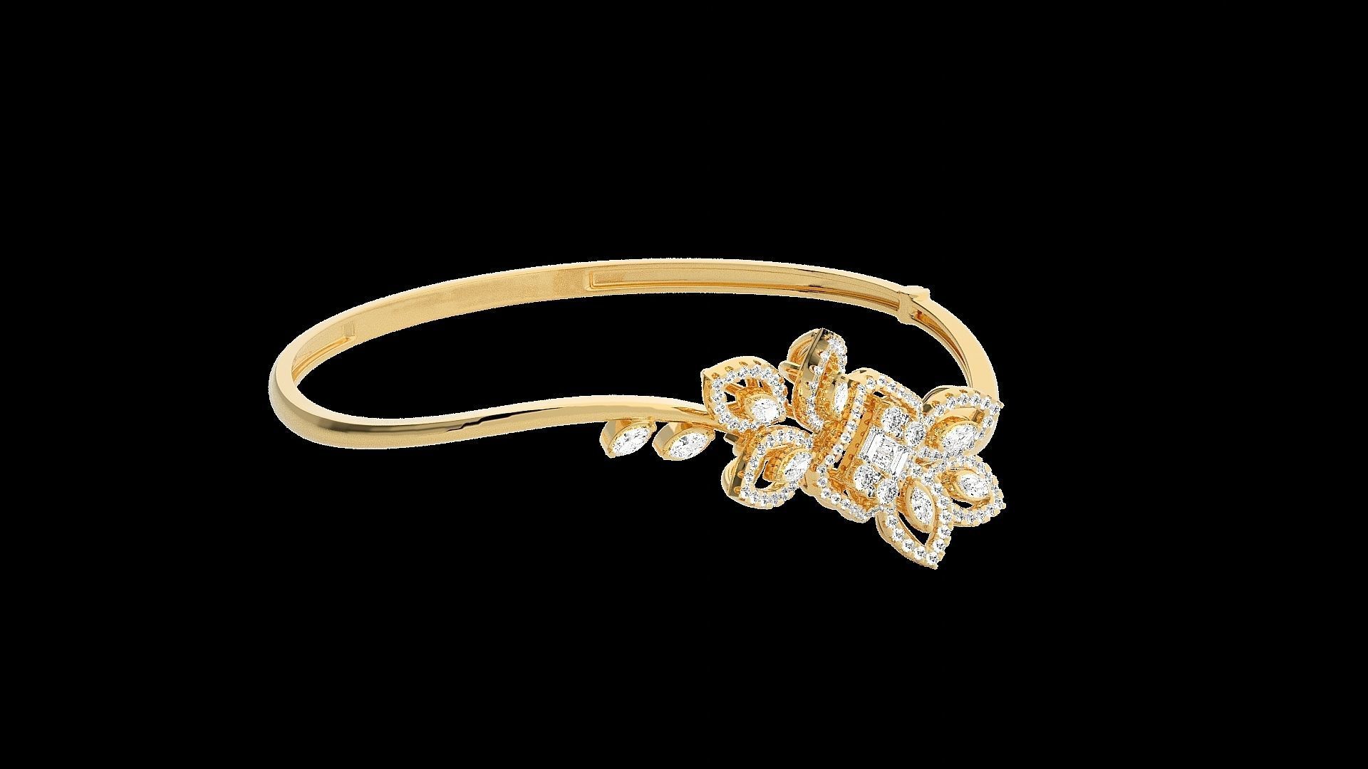 Diamond Bracelet Renders 3dm stl gem map 3D print model_16