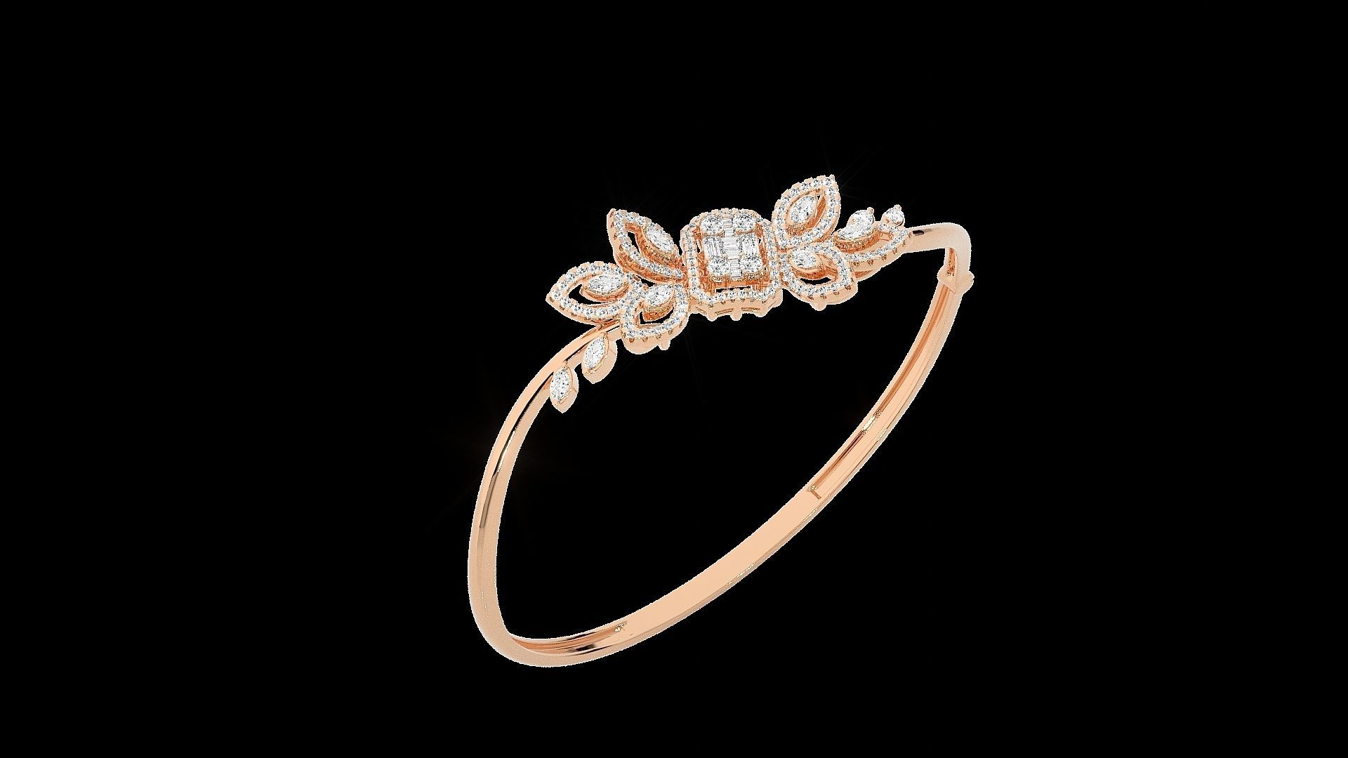 Diamond Bracelet Renders 3dm stl gem map 3D print model_5