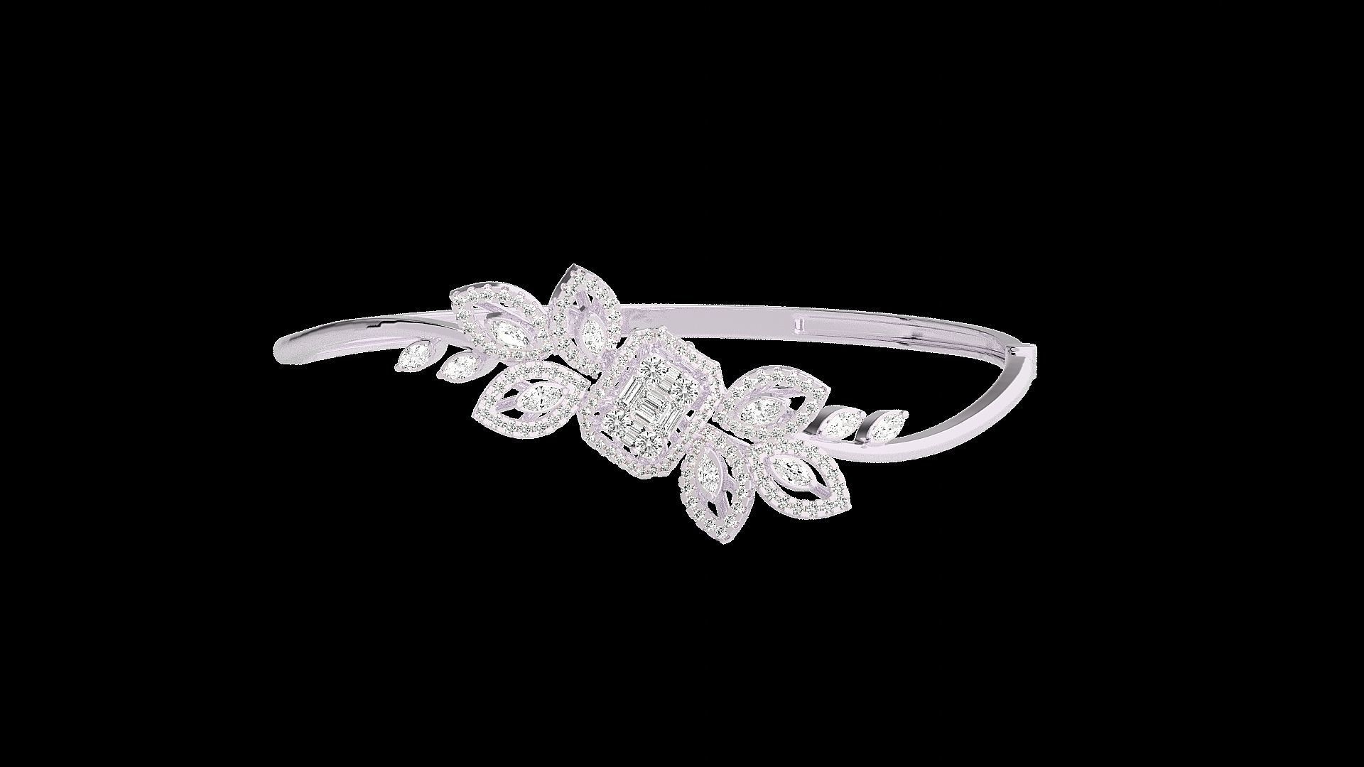 Diamond Bracelet Renders 3dm stl gem map 3D print model_7