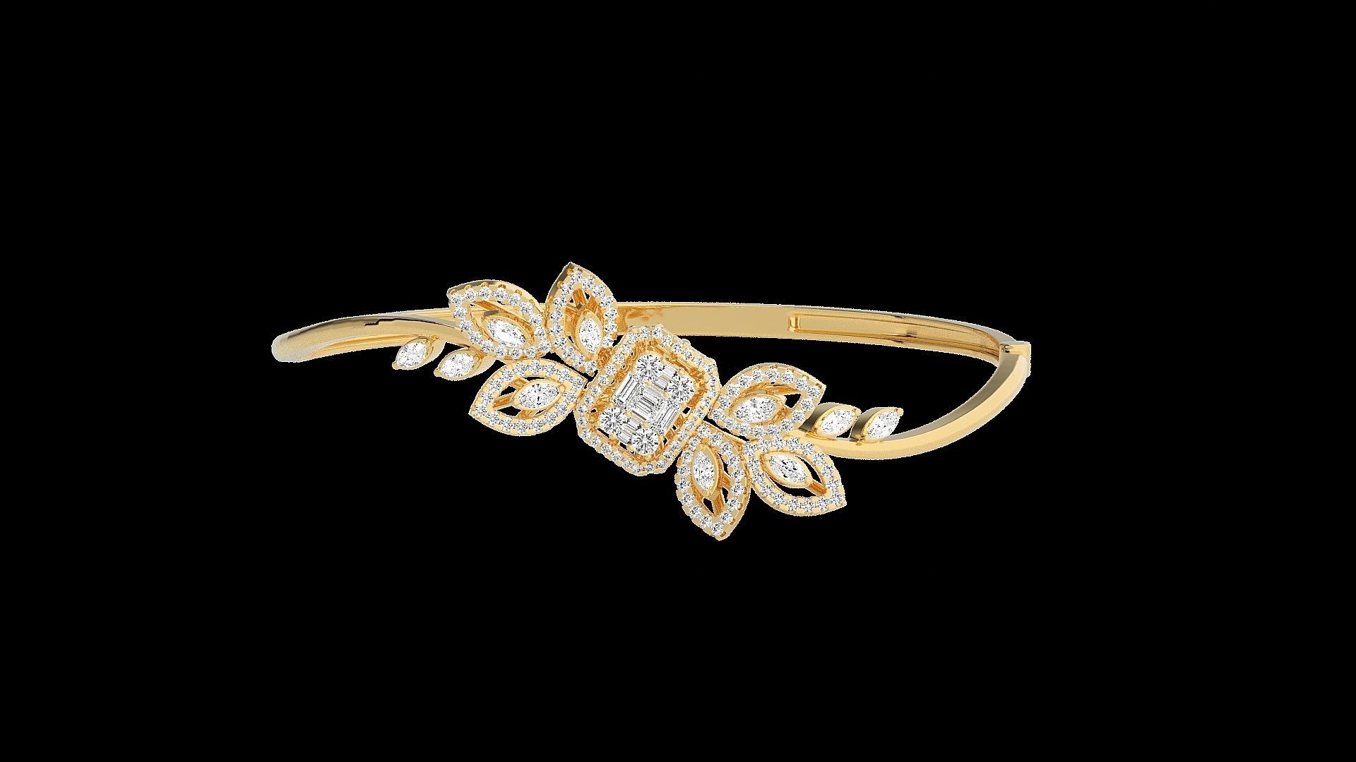 Diamond Bracelet Renders 3dm stl gem map 3D print model_13