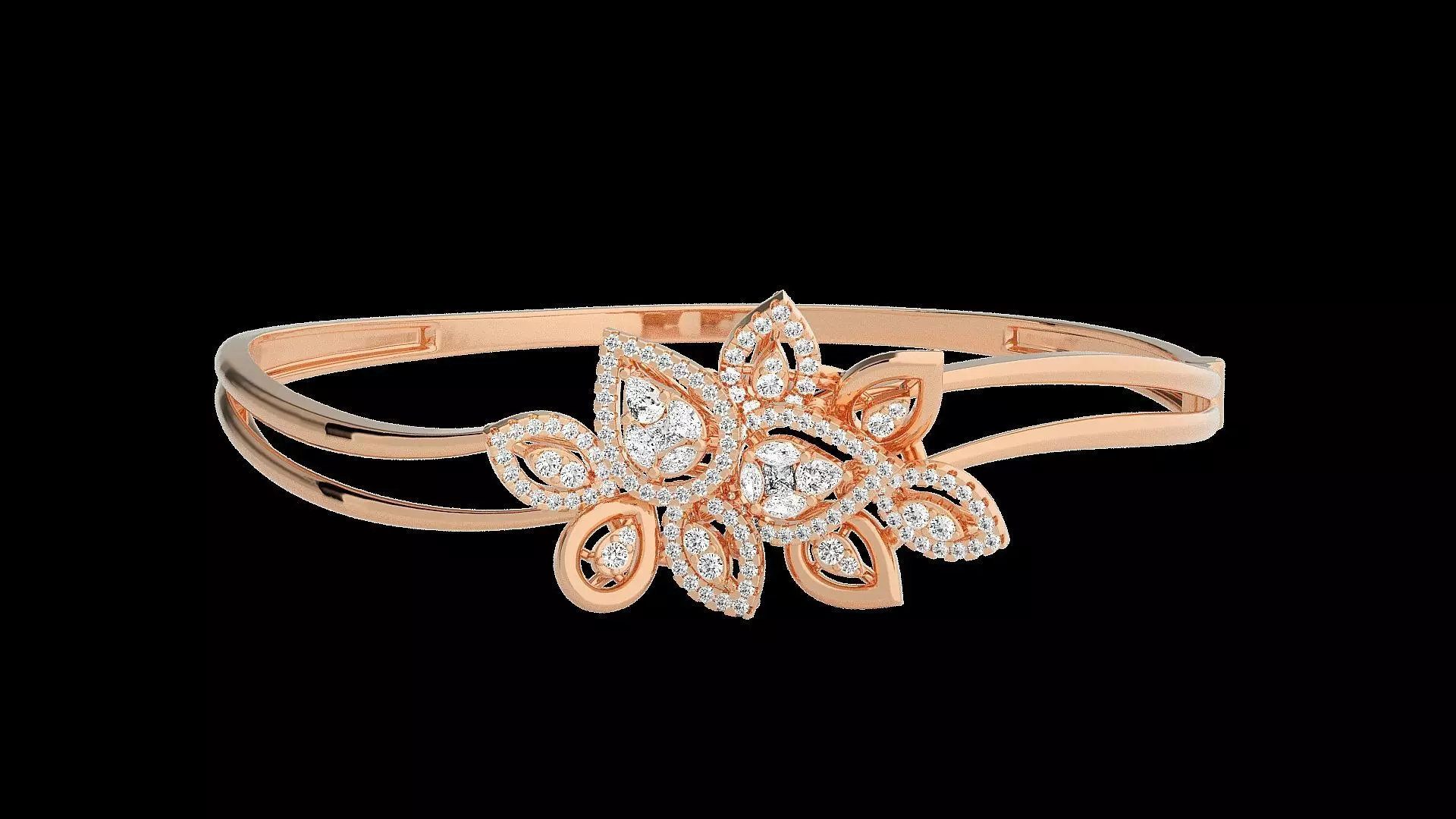 Diamond Bracelet Renders 3dm stl gem map 3D print model_0