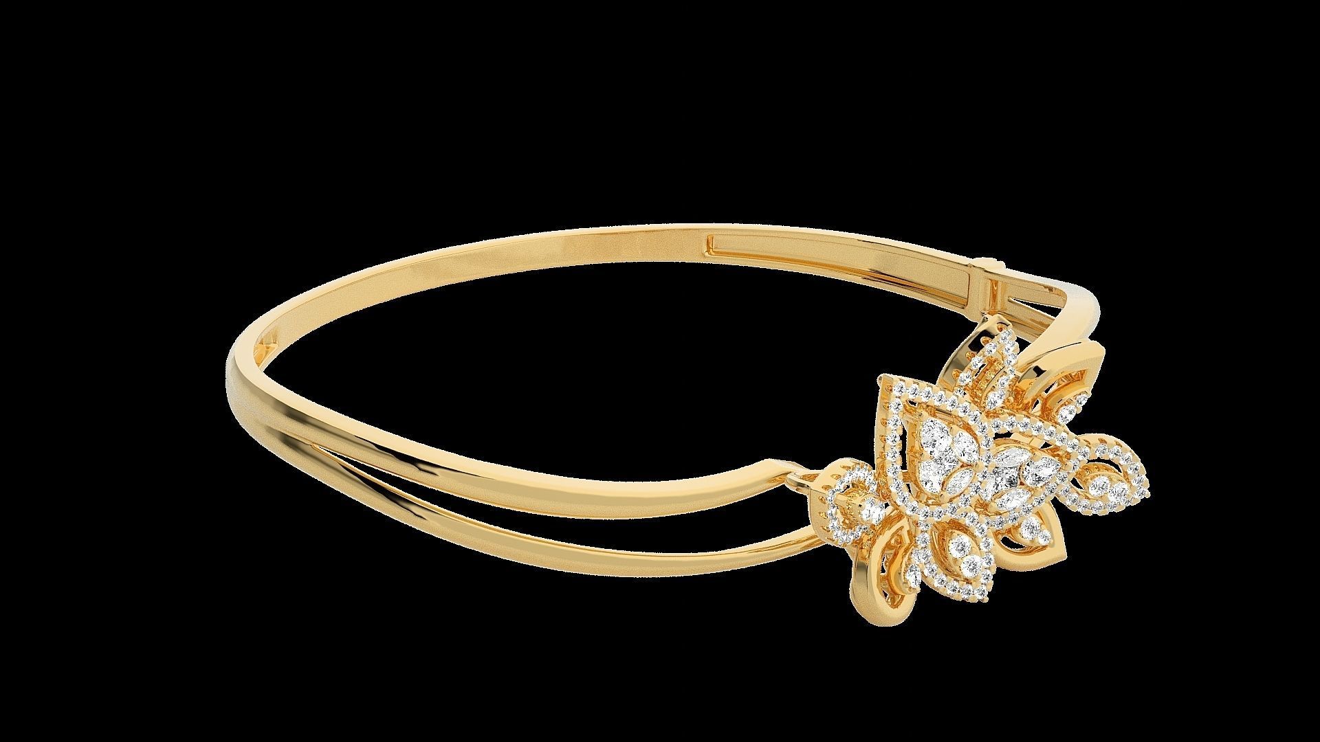 Diamond Bracelet Renders 3dm stl gem map 3D print model_15