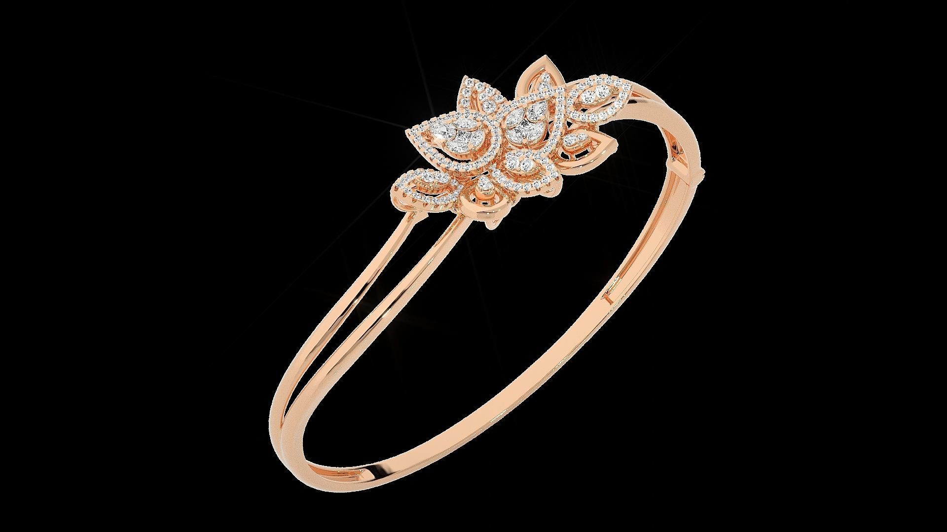 Diamond Bracelet Renders 3dm stl gem map 3D print model_6