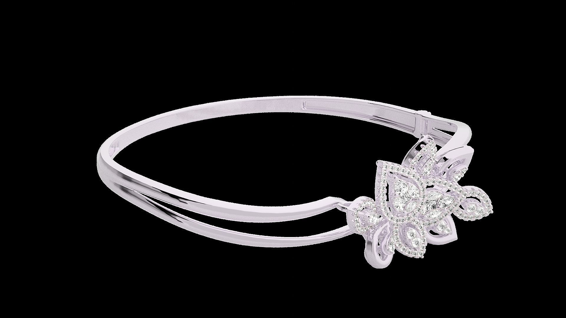 Diamond Bracelet Renders 3dm stl gem map 3D print model_10