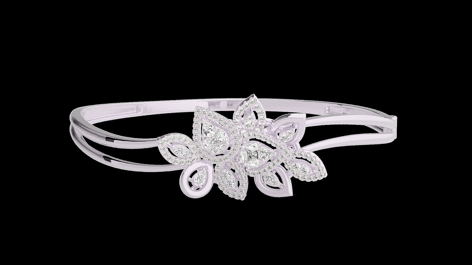 Diamond Bracelet Renders 3dm stl gem map 3D print model_8