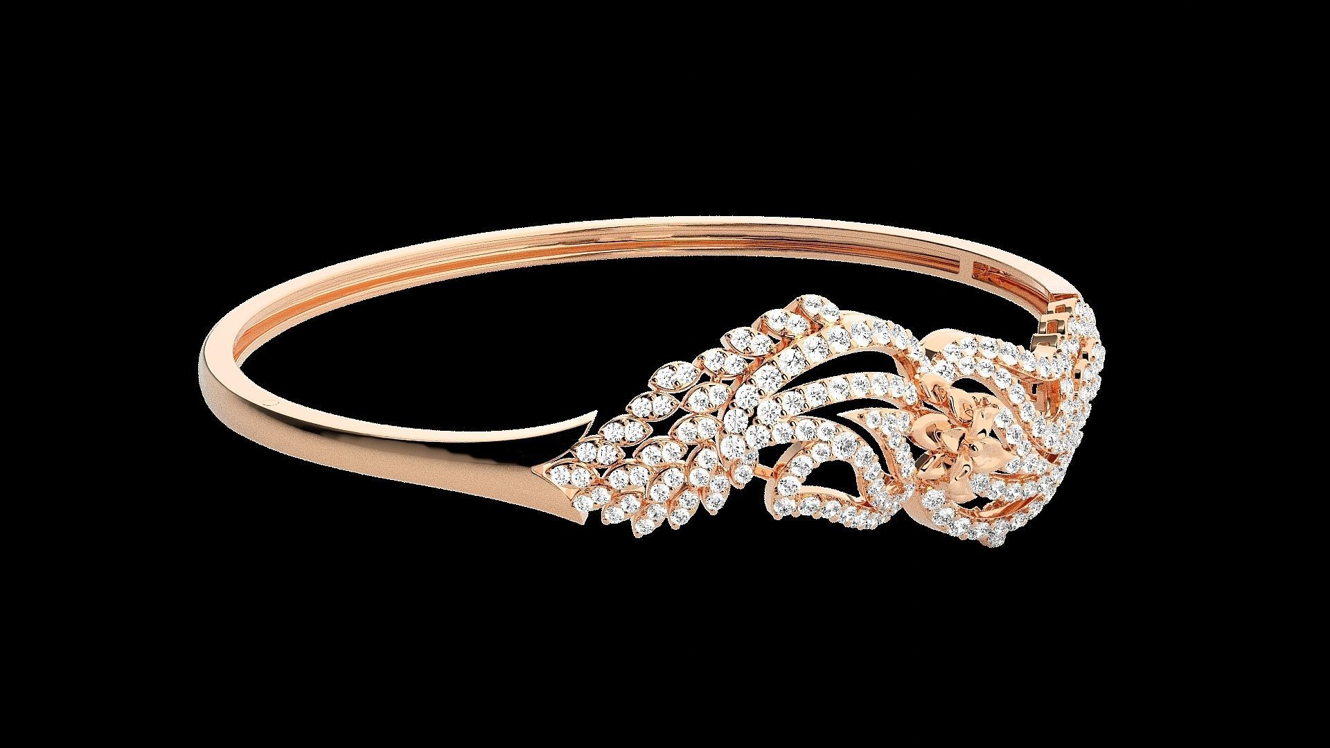 Diamond Bracelet Renders 3dm stl gem map 3D print model_3