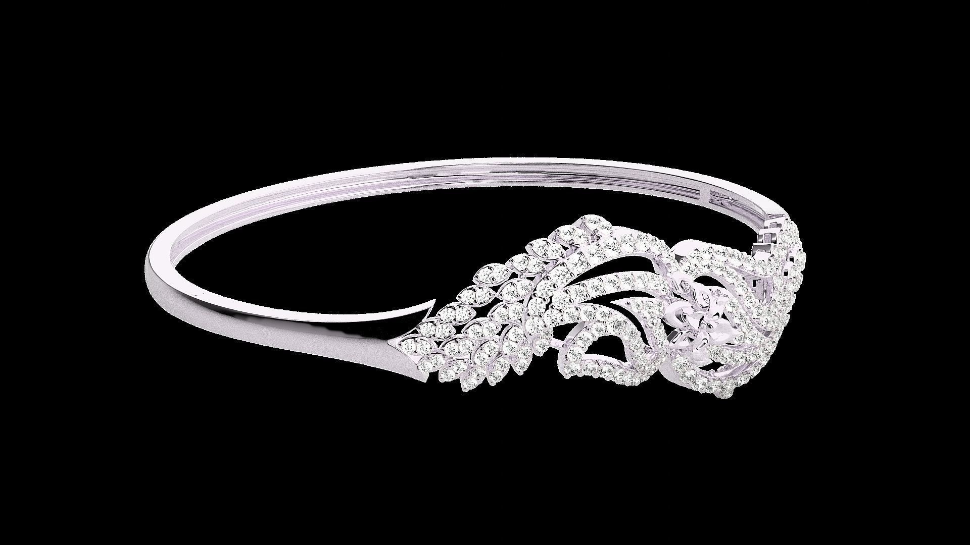 Diamond Bracelet Renders 3dm stl gem map 3D print model_9