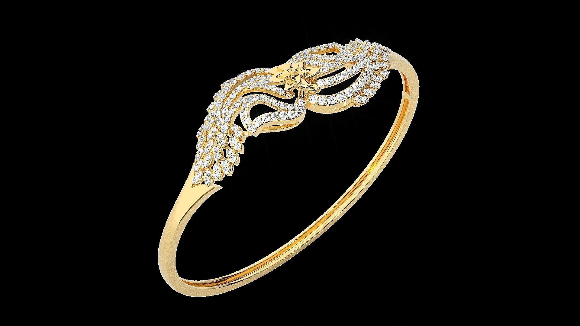 Diamond Bracelet Renders 3dm stl gem map 3D print model_18