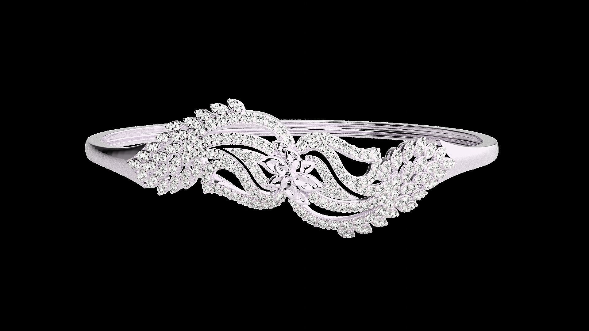 Diamond Bracelet Renders 3dm stl gem map 3D print model_7