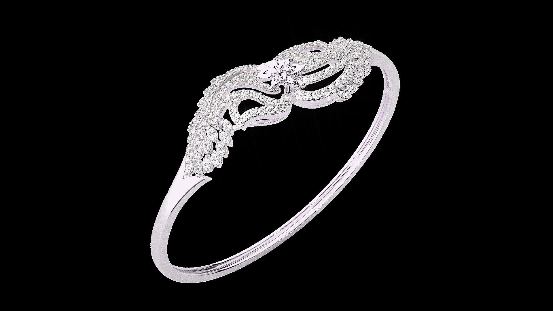 Diamond Bracelet Renders 3dm stl gem map 3D print model_11