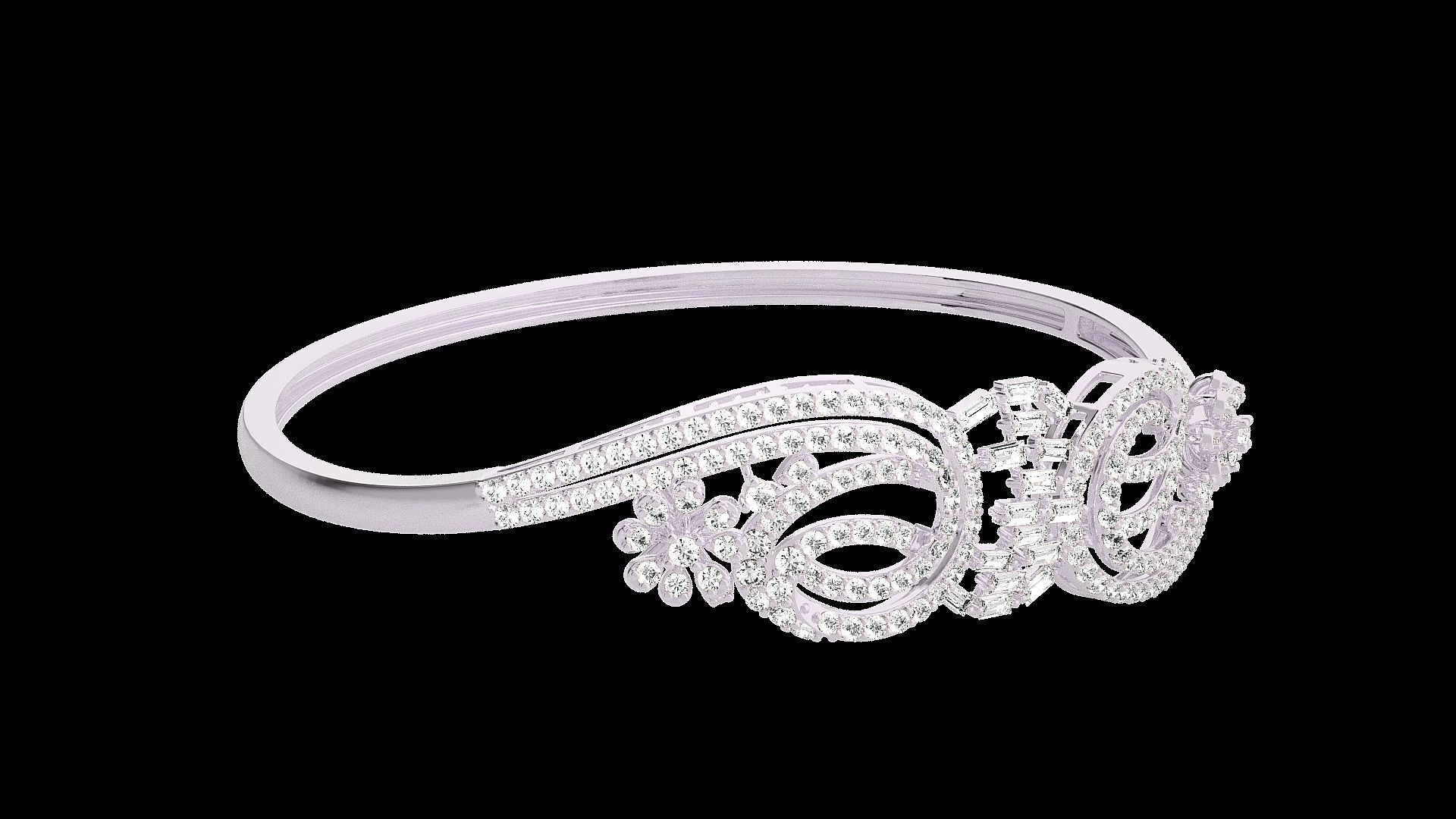 Diamond Bracelet Renders 3dm stl gem map 3D print model_10