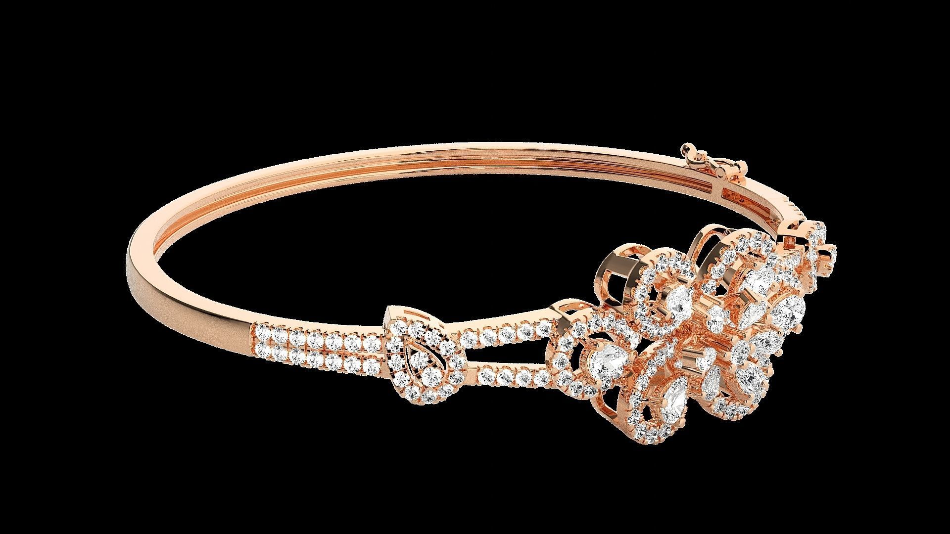 Diamond Bracelet Renders 3dm stl gem map 3D print model_4