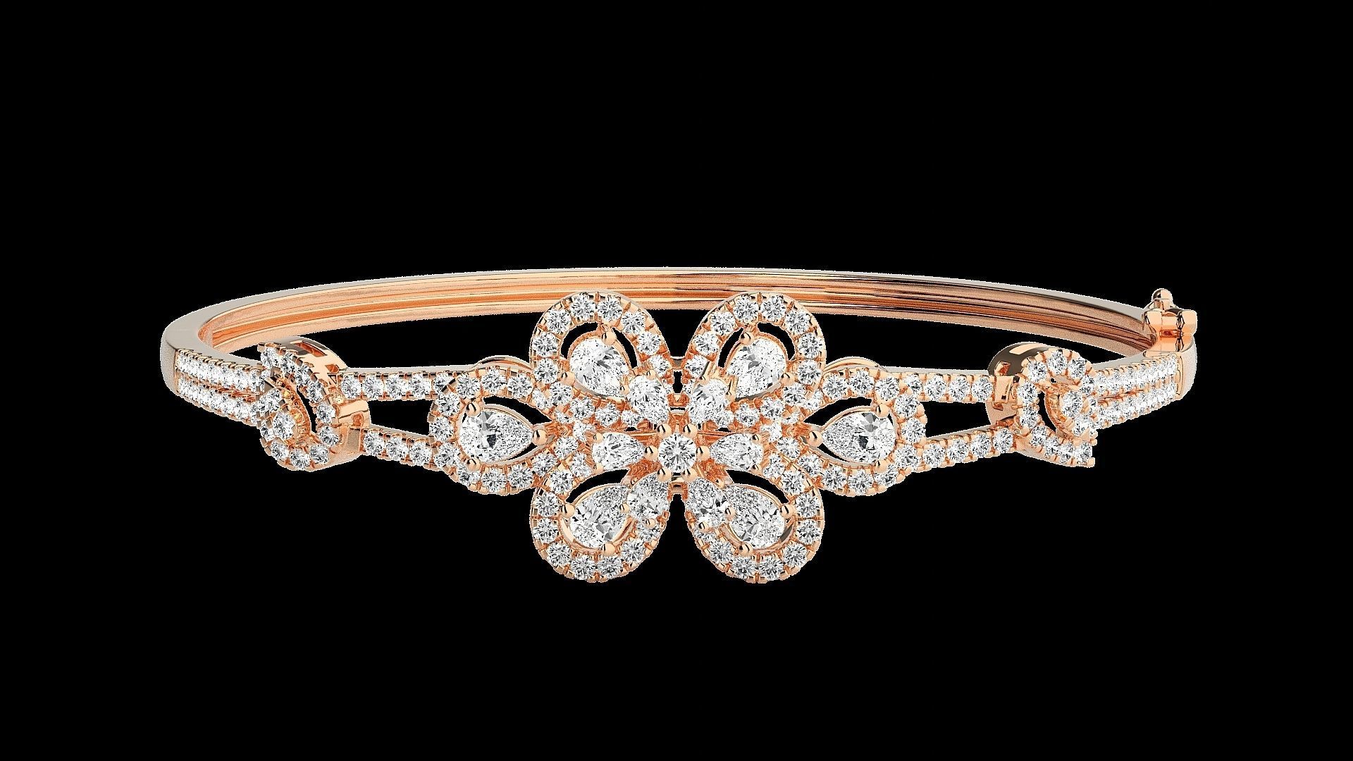 Diamond Bracelet Renders 3dm stl gem map 3D print model_1