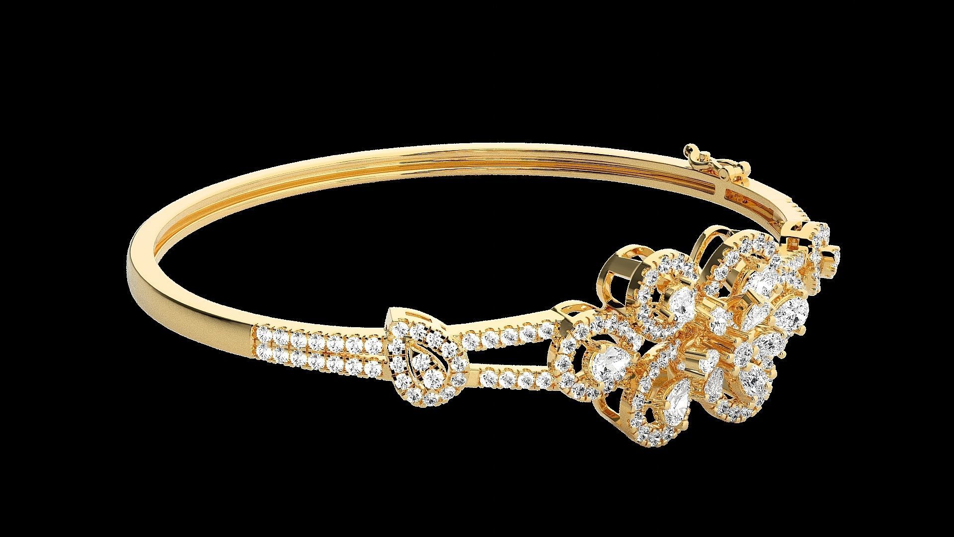 Diamond Bracelet Renders 3dm stl gem map 3D print model_15