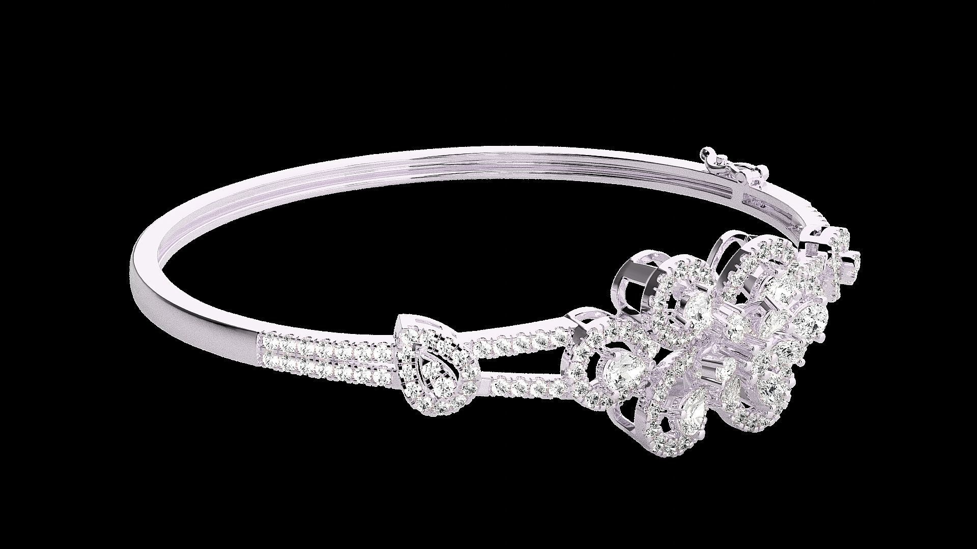 Diamond Bracelet Renders 3dm stl gem map 3D print model_9