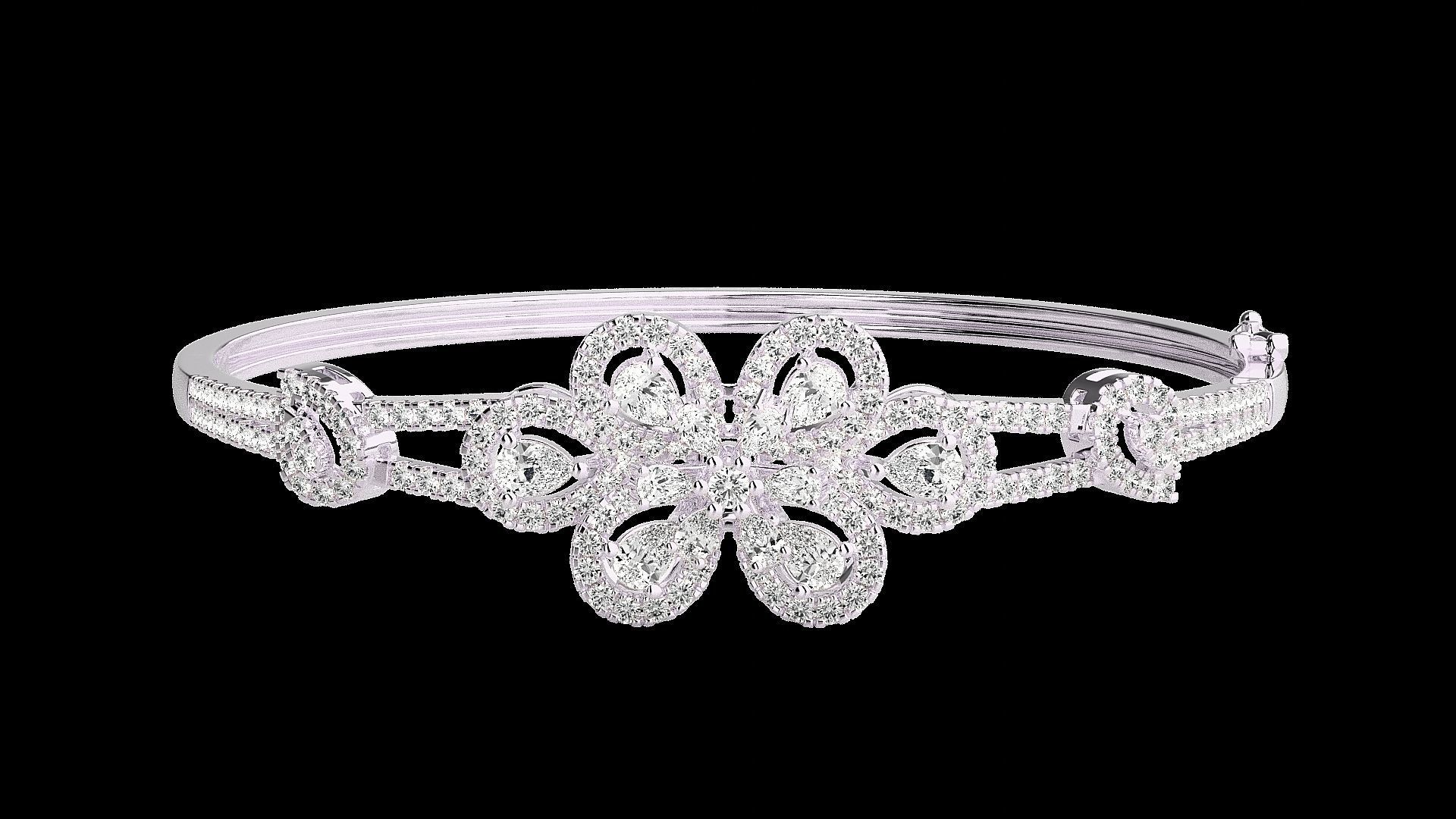 Diamond Bracelet Renders 3dm stl gem map 3D print model_7