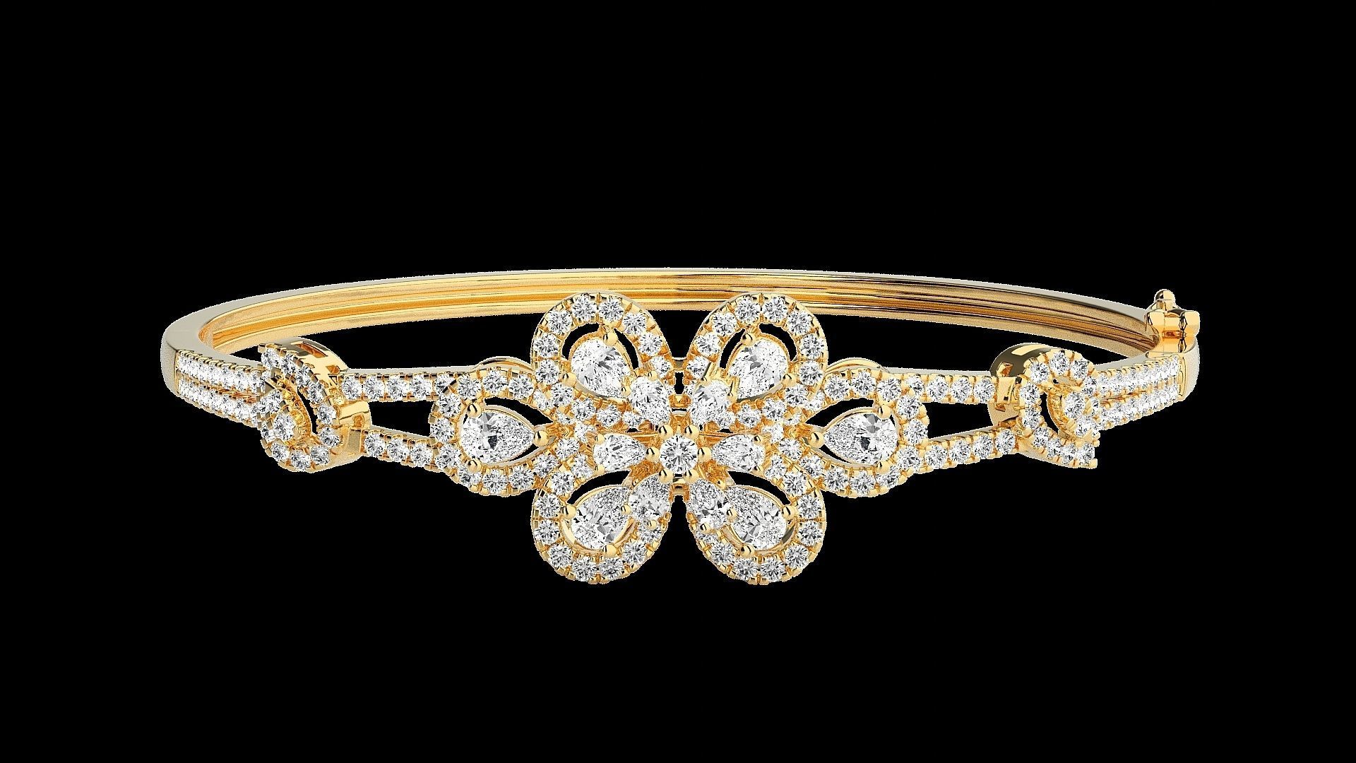 Diamond Bracelet Renders 3dm stl gem map 3D print model_13