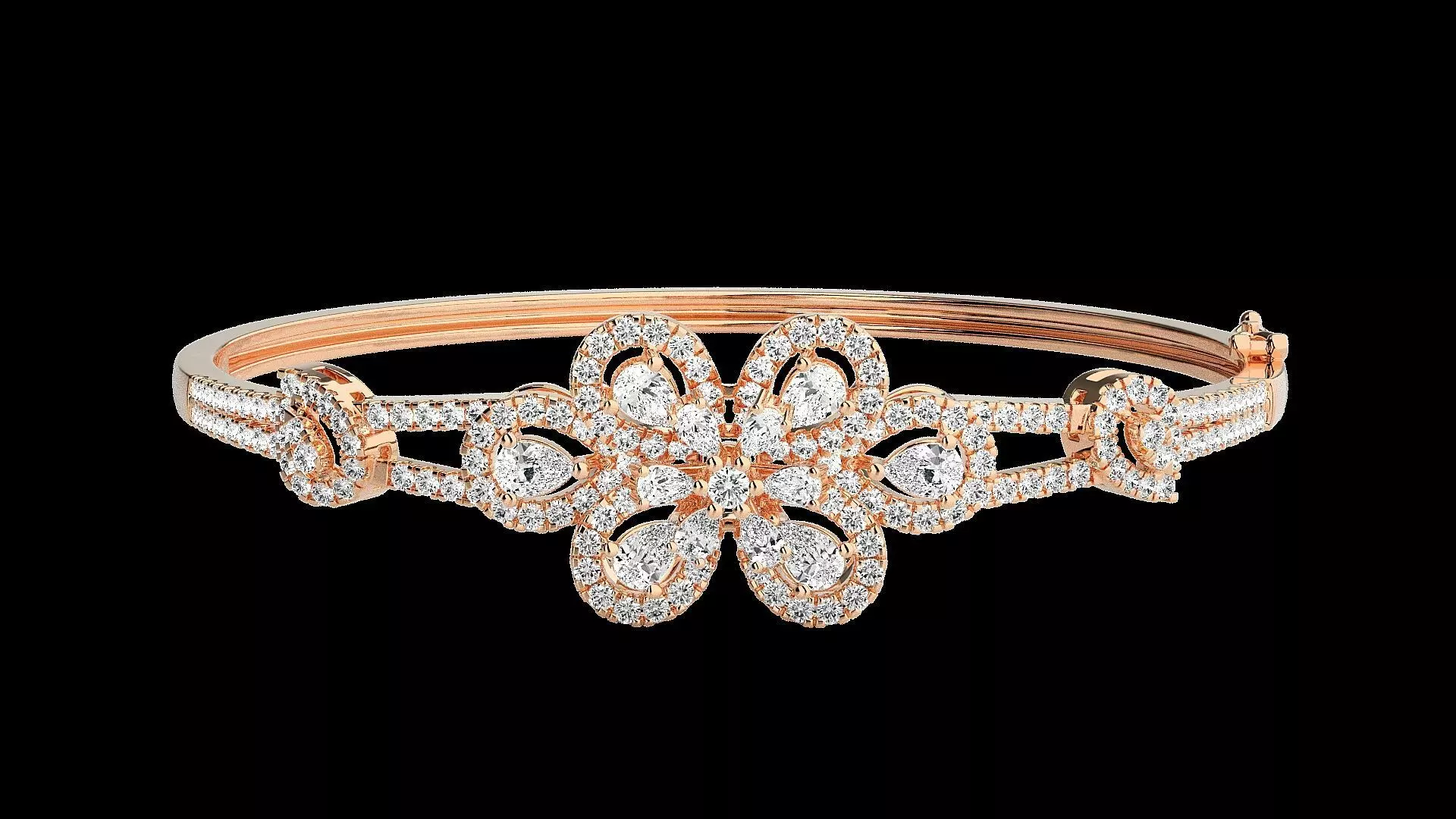 Diamond Bracelet Renders 3dm stl gem map 3D print model_0