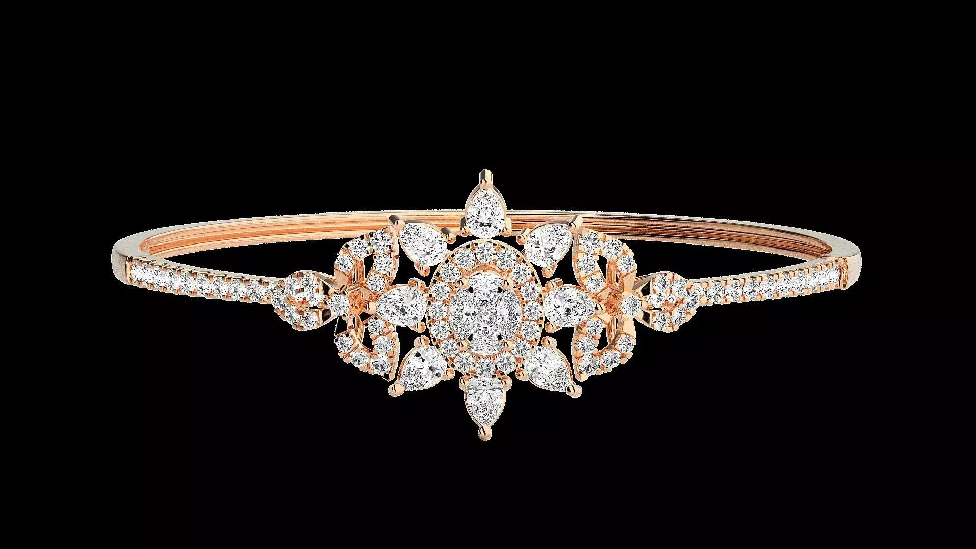 Diamond Bracelet Renders 3dm stl gem map 3D print model_0