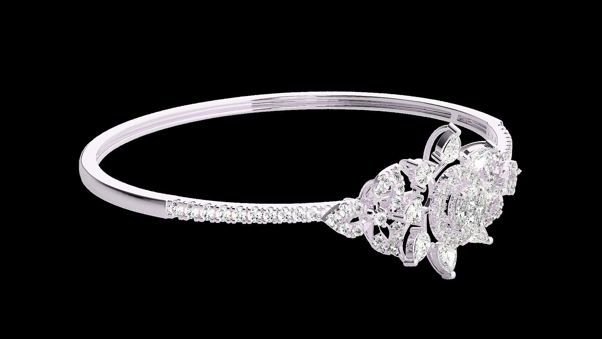 Diamond Bracelet Renders 3dm stl gem map 3D print model_10