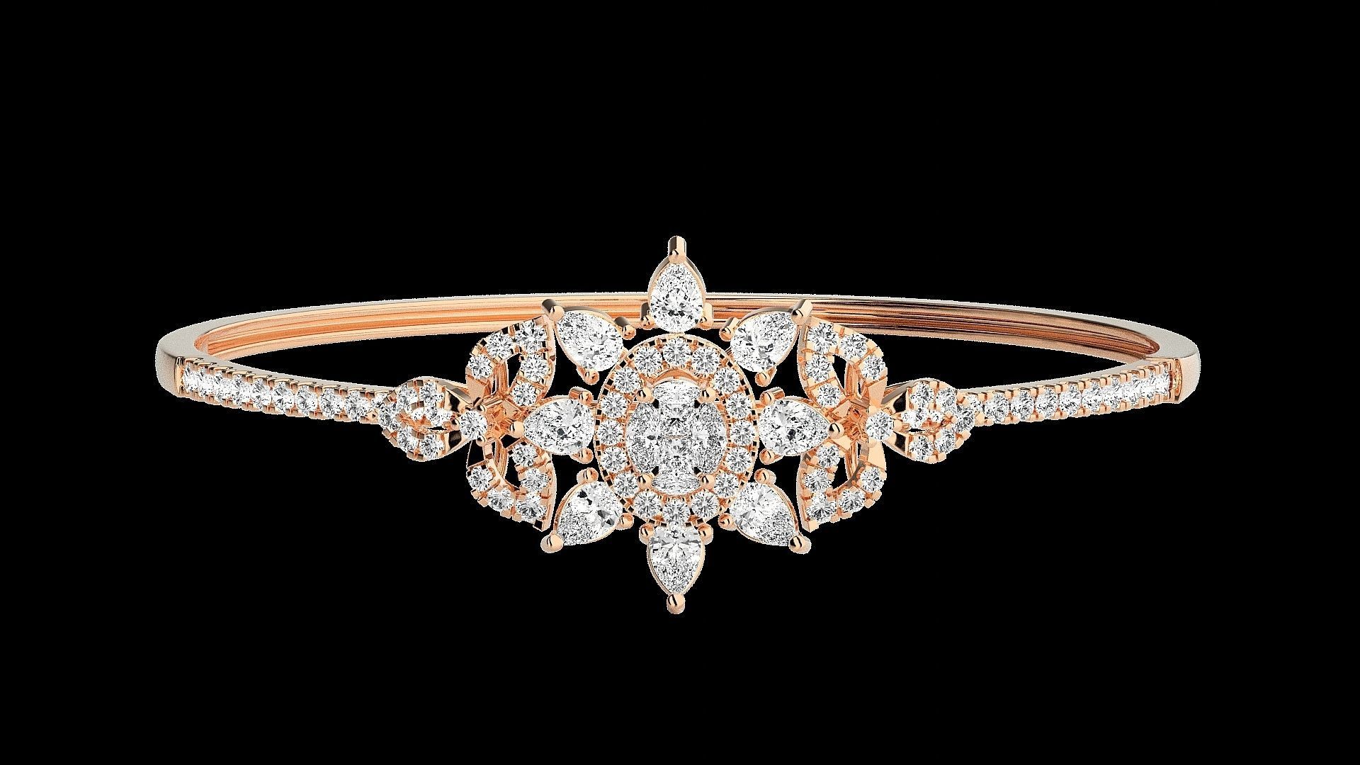 Diamond Bracelet Renders 3dm stl gem map 3D print model_1