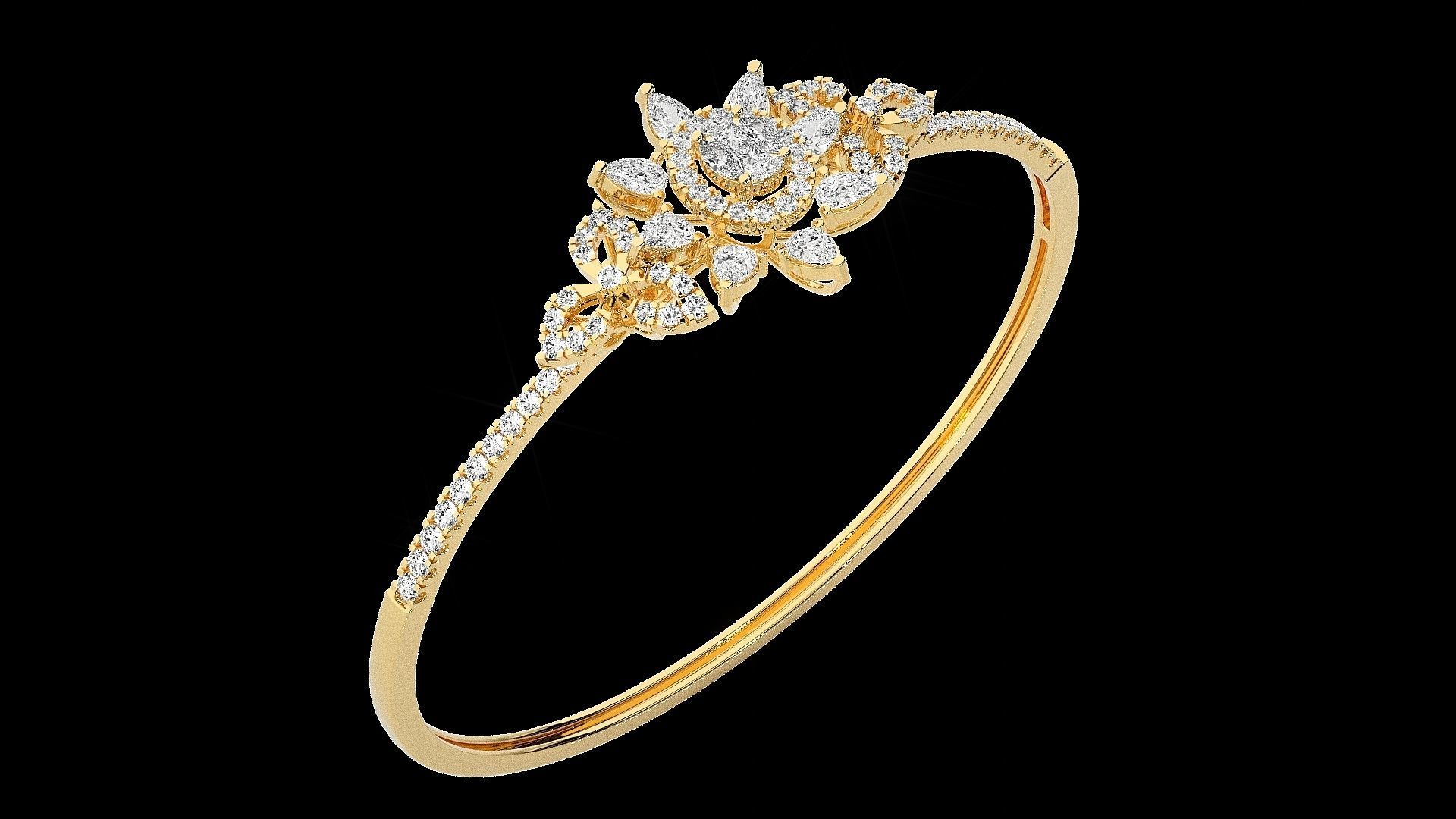 Diamond Bracelet Renders 3dm stl gem map 3D print model_18