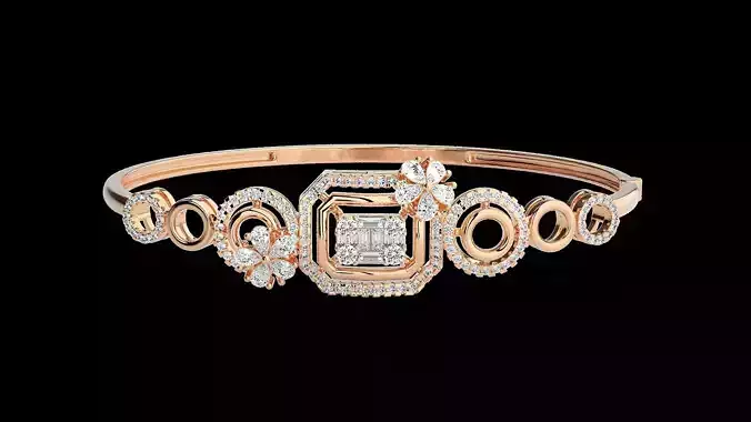 Diamond Bracelet Renders 3dm stl gem map