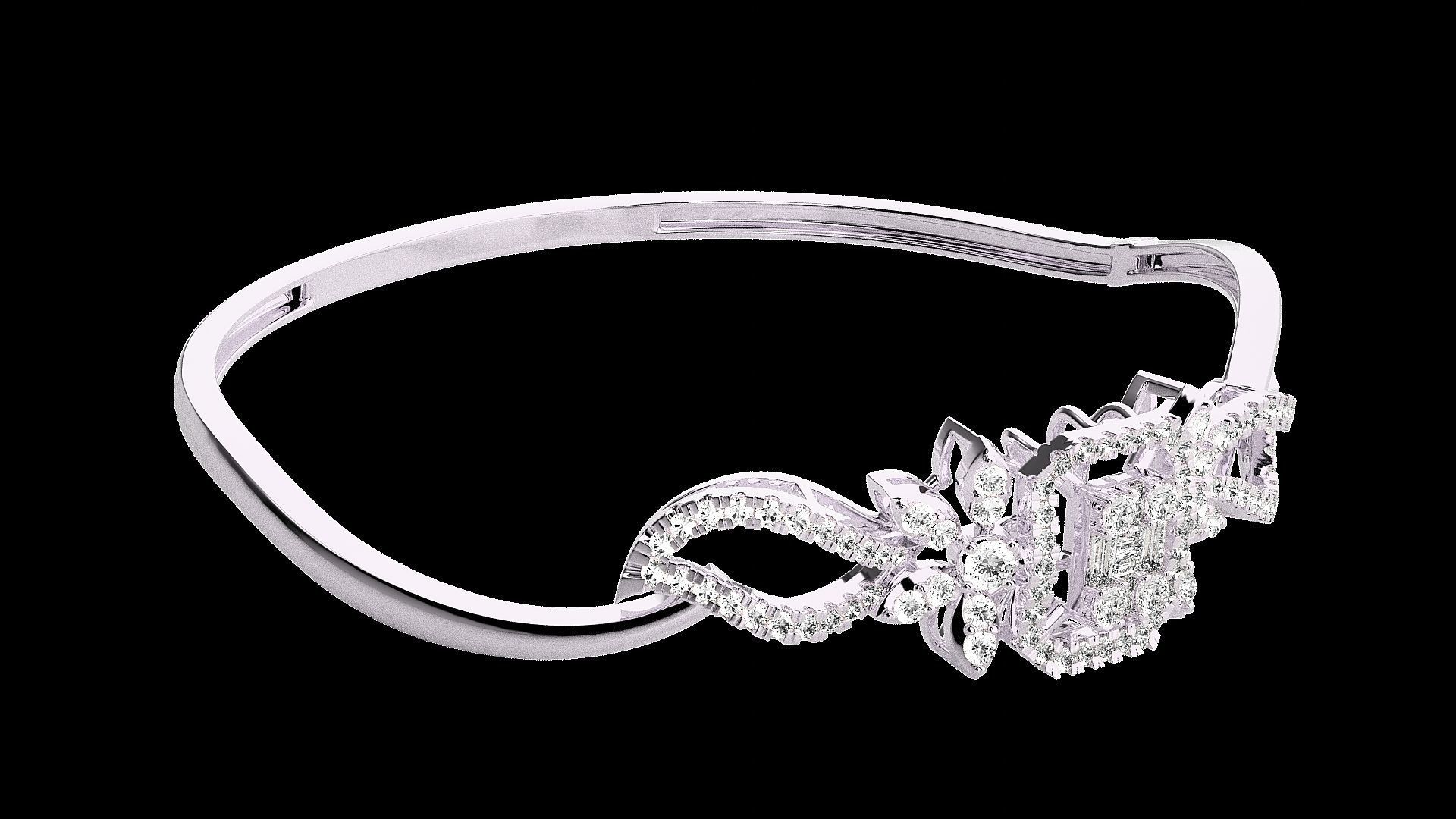 Diamond Bracelet Renders 3dm stl gem map 3D print model_9