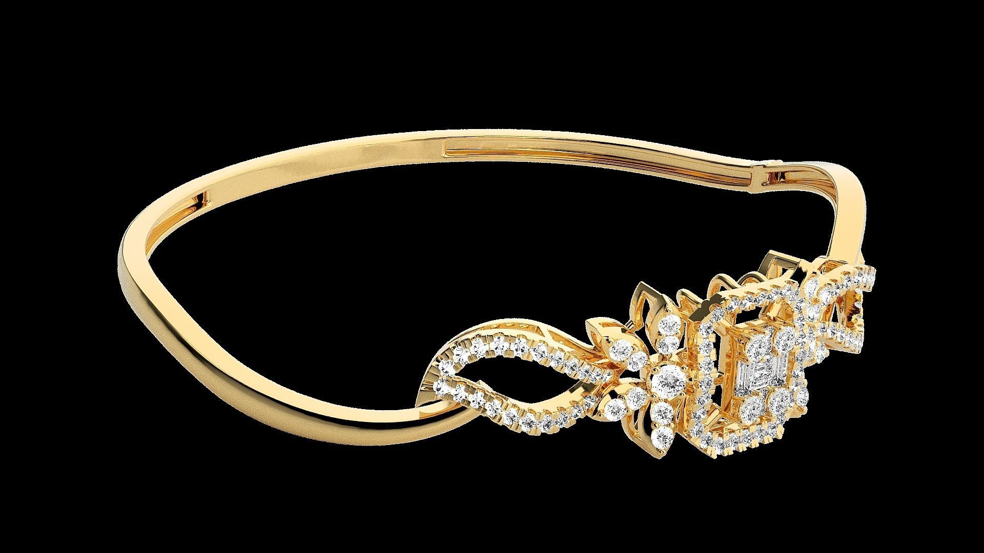 Diamond Bracelet Renders 3dm stl gem map 3D print model_15