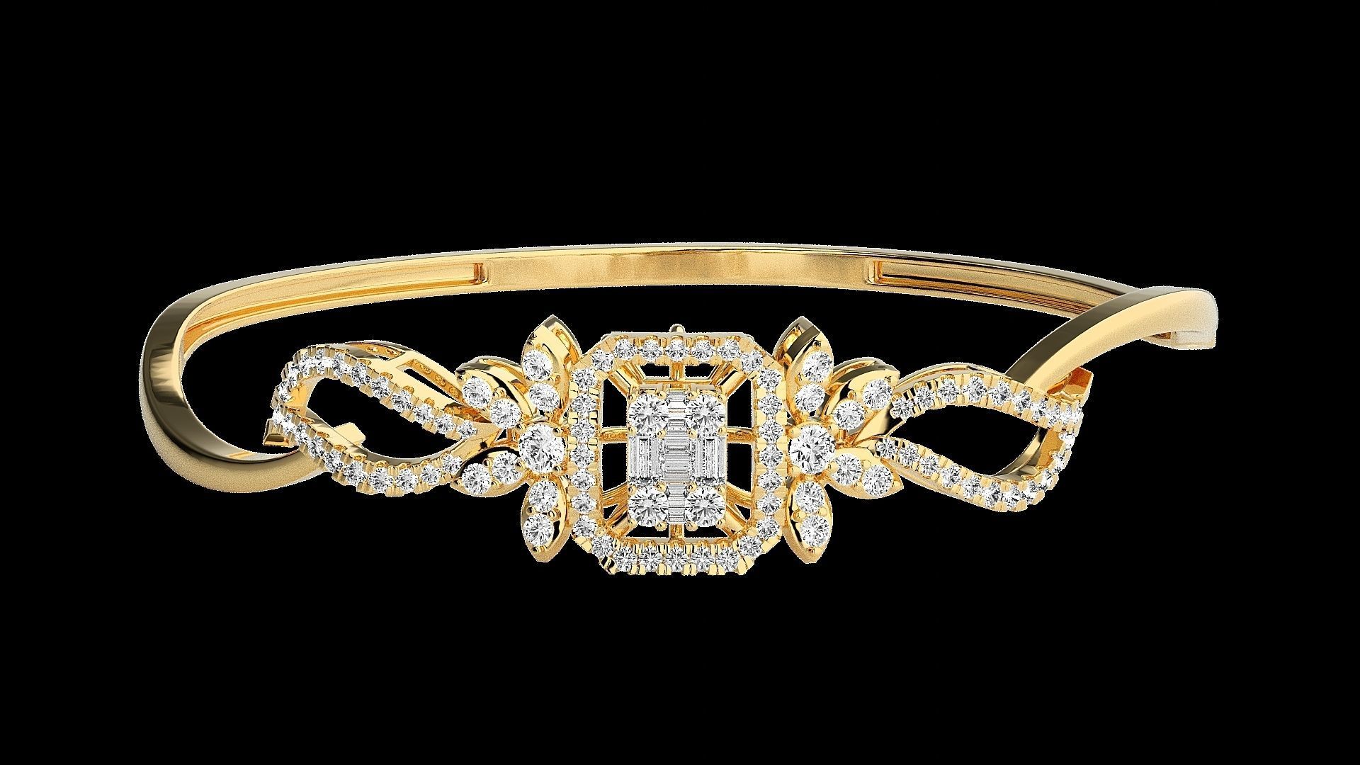 Diamond Bracelet Renders 3dm stl gem map 3D print model_13