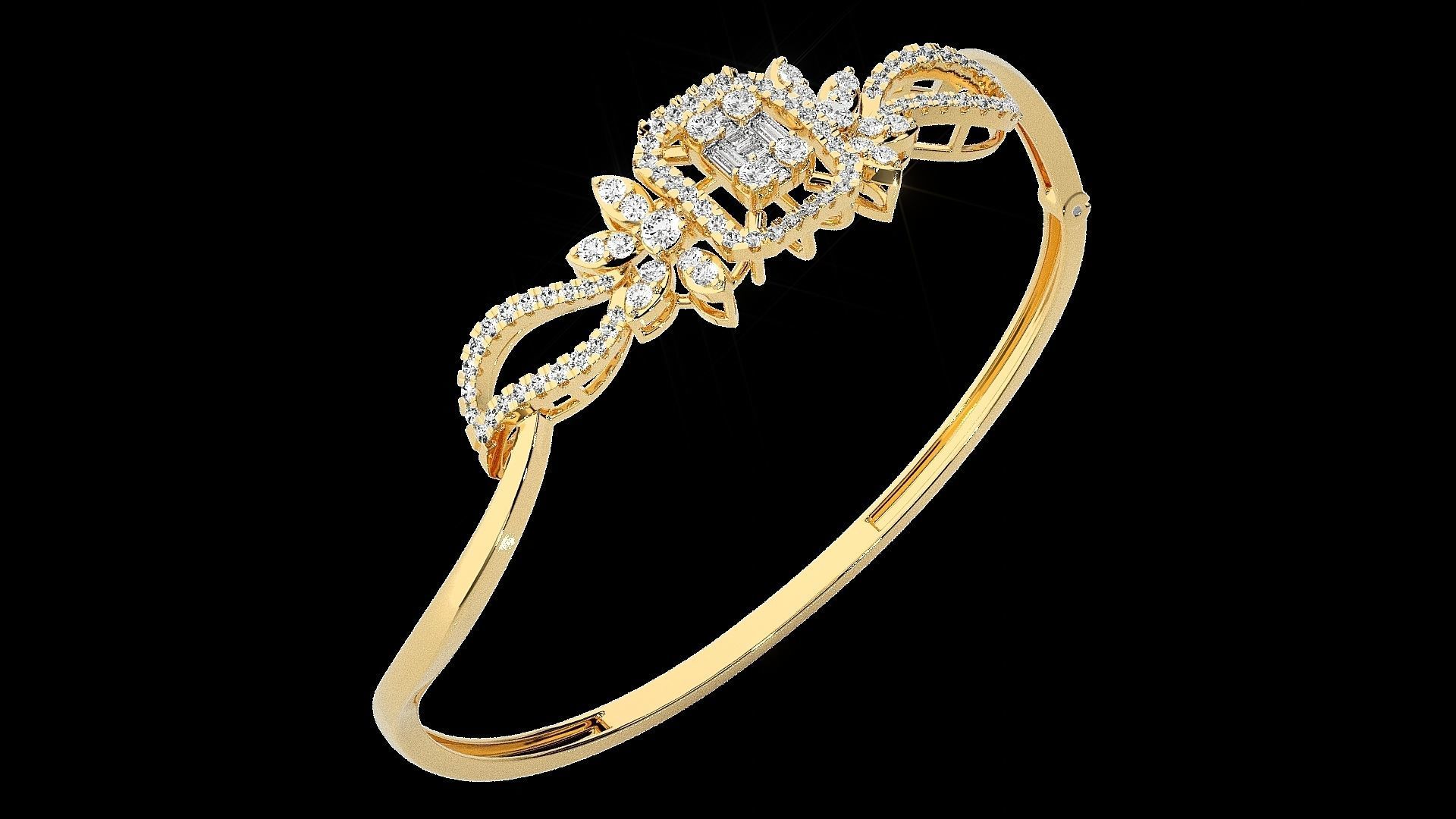 Diamond Bracelet Renders 3dm stl gem map 3D print model_18