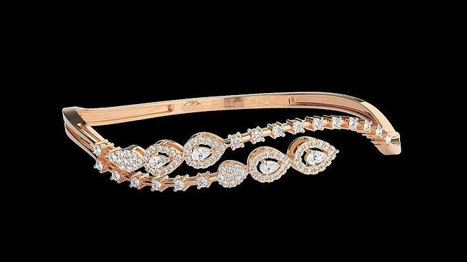 Diamond Bracelet Renders 3dm stl gem map 3D print model