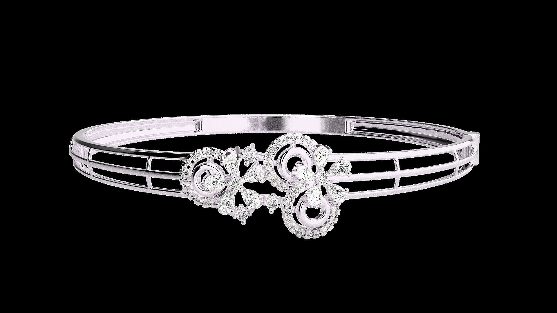 Diamond Bracelet Renders 3dm stl gem map 3D print model_8