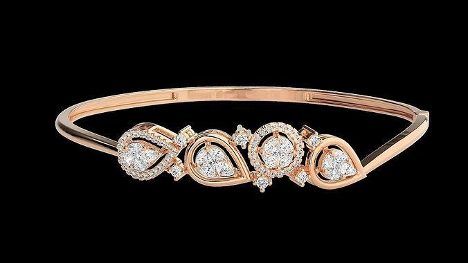 Diamond Bracelet Renders 3dm stl gem map 3D print model