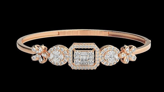 Diamond Bracelet Renders 3dm stl gem map 3D print model